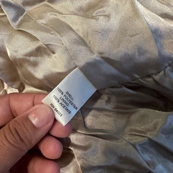 Banana Republic Blandine 3/4 Sleeve Bubble Hem Tie-Waist Parka Jacket – Size M - Picture 3 of 10